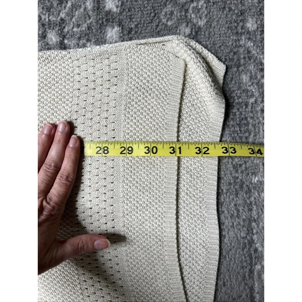 Cupshe Tunic Knit Tank Top Swimsuit Coverup  Medium Tan Beige High Side Slits